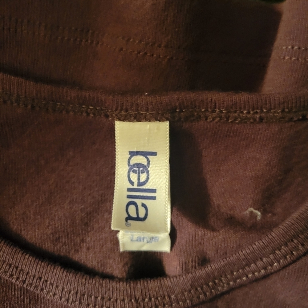 Bella Tee shirt brown L - Picture 3 of 3
